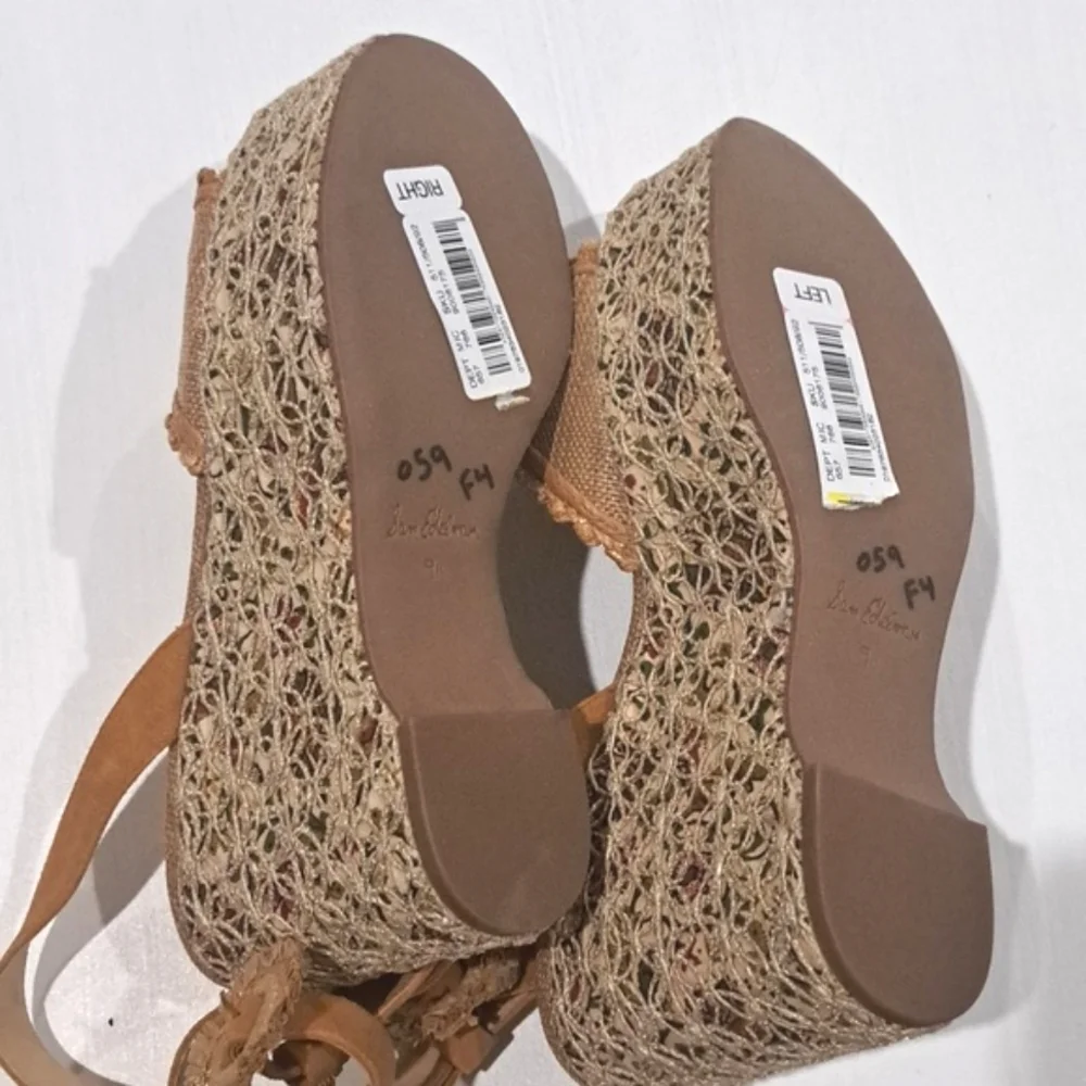 Sam Edelman Women's Amber Two-Piece Sculpted Platform Wedge Sandals